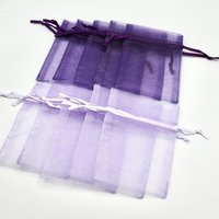 Purple Organza Bags 3x4 Canada, See Through Gift Bags with Drawstrings, Sheer Pouches for Jewelry