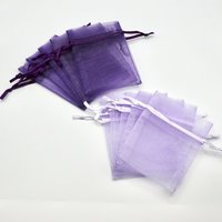 Purple Organza Bags 3x4 Canada, See Through Gift Bags with Drawstrings, Sheer Pouches for Jewelry
