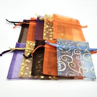 Drawstring Gift Bags Small 3x4, See Through Organza Pouches, Jewelry Making Packaging, Mixed Colors