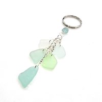 sea glass dangle keyring