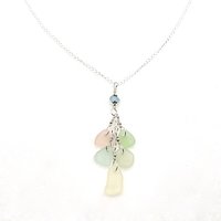 pastel sea glass necklace