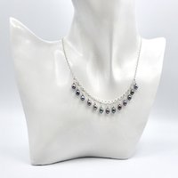 18 inch beaded silver chain