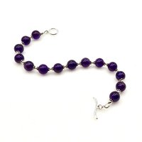 dark purple round beads