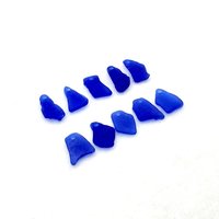 Cobalt Blue Beach Glass Pendants Irregular Shapes for Jewelry Making Beach Craft Supply 