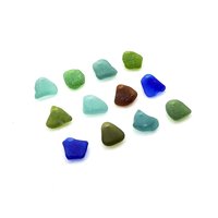 mixed colors greens cobalt blue and brown