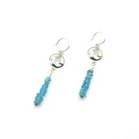 sterling silver round charms with cut out wave design
