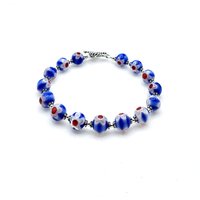 blue white and red flower design