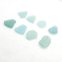 Light Pastel Blue Green Sea Glass Pendants for Jewelry Making, Sun Catcher Craft Supply Canada