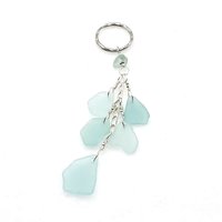 pastel beach glass keyring for women