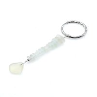 pastel real sea glass keychain