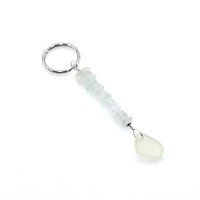 pale yellow sea glass charm dangle