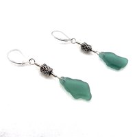 teal beach glass jewelry