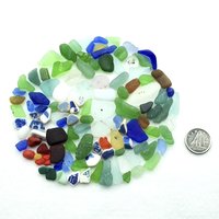 Sea Glass Sampler Mixed Beach Pottery Milk Glass Bonfire Unusual Craft Supplies