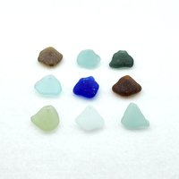 Genuine Sea Glass Pendants Top Hole Drilled Large Charms Beach Craft Supply Mixed Colors 