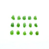 bright green sea glass beads