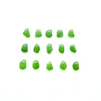 Green Sea Glass Beads Jewelry Making Charms Craft Supply