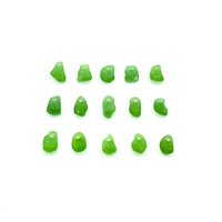 green sea glass beads