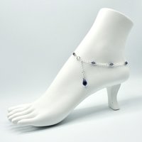 adjustable silver chain teardrop dangle