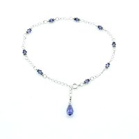tanzanite color ankle bracelet