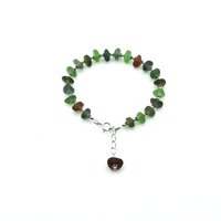 handmade with tiny real sea glass (3/8" - 9.5mm) pieces