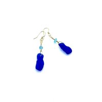 beach glass earrings