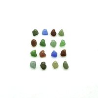 Tiny Sea Glass for Crafts Beach Charms for Jewelry Making Sew on Teardrop Beads