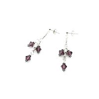 silver dangle three bead drops