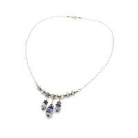 18 inches in length with three dangles that hang 1 3/8" below the chain