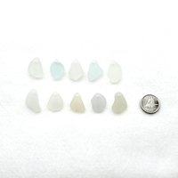 Drilled Sea Glass Charms for Jewelry Making Pastel Real Beach Glass Beads Unusual Craft Supply