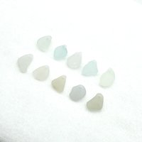 Drilled Sea Glass Charms for Jewelry Making Pastel Real Beach Glass Beads Unusual Craft Supply