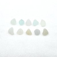 Drilled Sea Glass Charms for Jewelry Making Pastel Real Beach Glass Beads Unusual Craft Supply