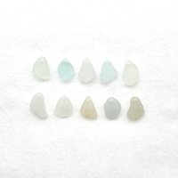 Drilled Sea Glass Charms for Jewelry Making Pastel Real Beach Glass Beads Unusual Craft Supply