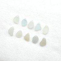 Drilled Sea Glass Charms for Jewelry Making Pastel Real Beach Glass Beads Unusual Craft Supply