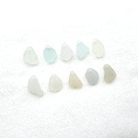 Drilled Sea Glass Charms for Jewelry Making Pastel Real Beach Glass Beads Unusual Craft Supply
