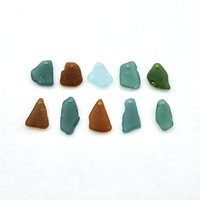 Beach Glass Pendants Rough Large Real Sea Glass Charms for Jewelry Making Sun Catcher Craft Beads 