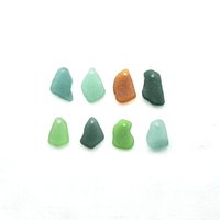 Nature Pendants Jewelry Making Top Drilled Authentic Sea Glass Unusual Craft Beads 