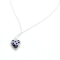 reversible silver filigree locket pendant