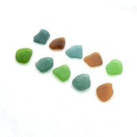 Beach Glass Pendants Real Sea Glass Charms for Jewelry Making Craft Beads 