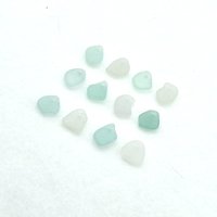 Beach Glass Small Charms Top Drilled Sea Glass Beads for Jewelry Making