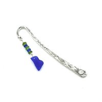 silver metal hook book marker