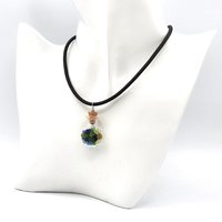 corked glass bottle pendant
