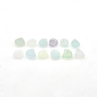 pastel beach glass tiny pendants