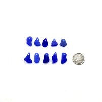 drilled sea glass drop beads