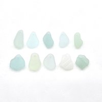 drilled pastel sea glass 
