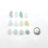 Pastel Sea Glass Beads for Jewelry Making Charms Craft Supply