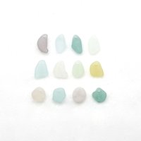 Pastel Sea Glass Beads for Jewelry Making Charms Craft Supply
