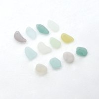Pastel Sea Glass Beads for Jewelry Making Charms Craft Supply