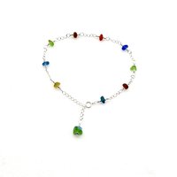 silver chain anklet bracelet