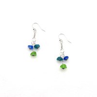 cornflower blue teal and green drops
