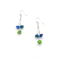beach glass drop earings